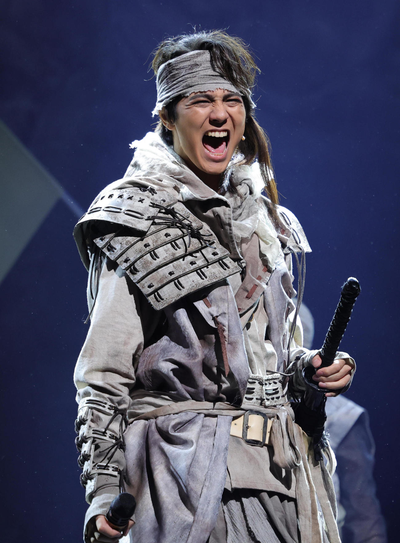 舞台「HiGH　＆　LOW THE　戦国」初日を前に通し稽古を行う片寄涼太（撮影・野上伸悟）