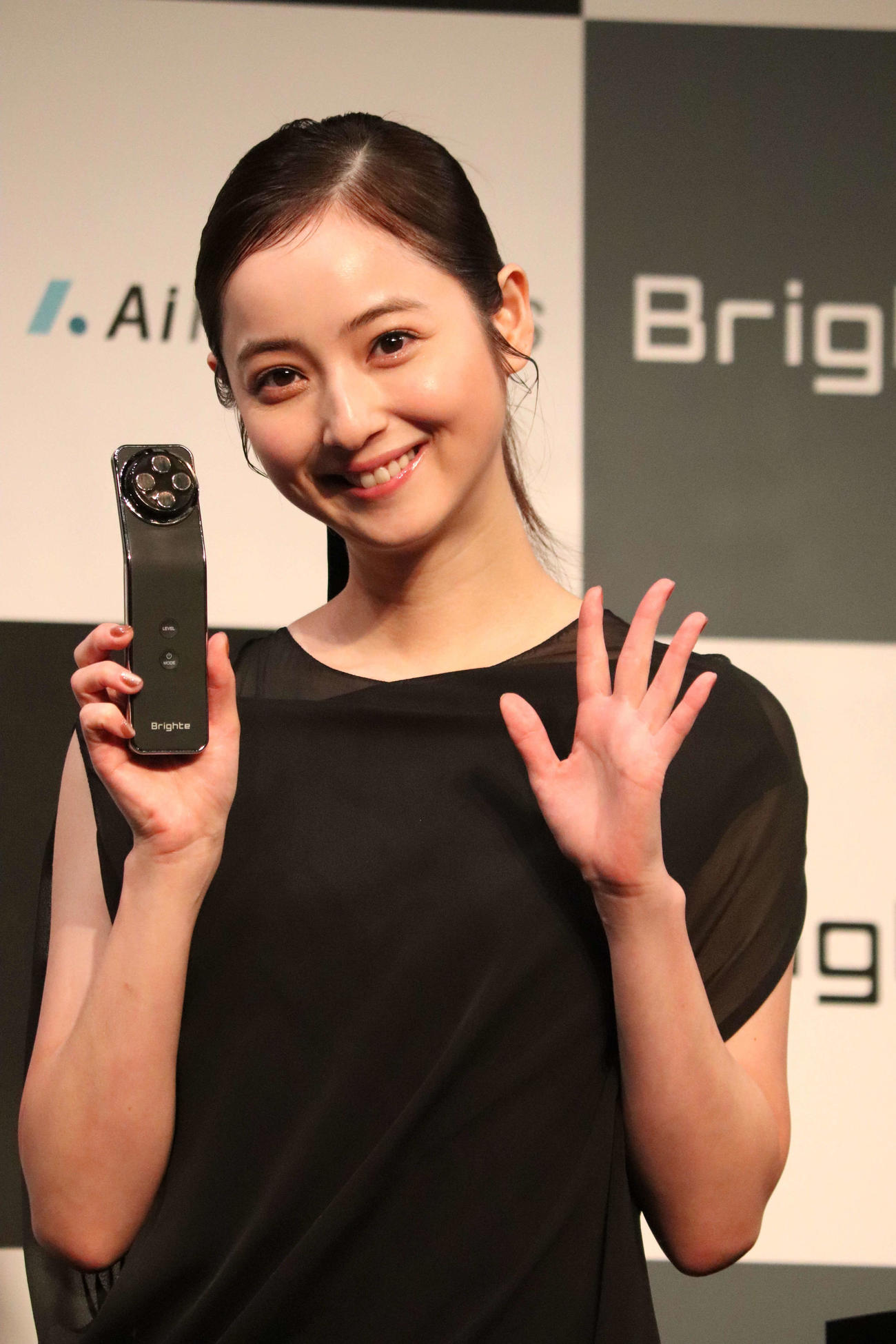 新美容家電ブランド「Brighte」アンバサダー就任発表会に登壇した佐々木希（撮影・加藤理沙）