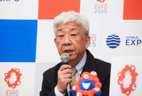 大阪・関西万博2025催事検討会議共同座長の大崎洋氏（撮影・阪口孝志）