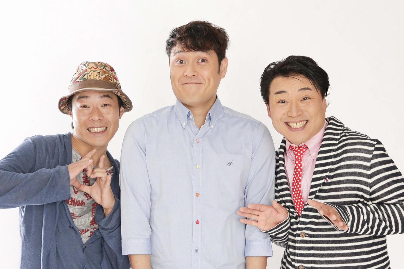 インスタントジョンソンのじゃい（左）とスギ。（中）とゆうぞう