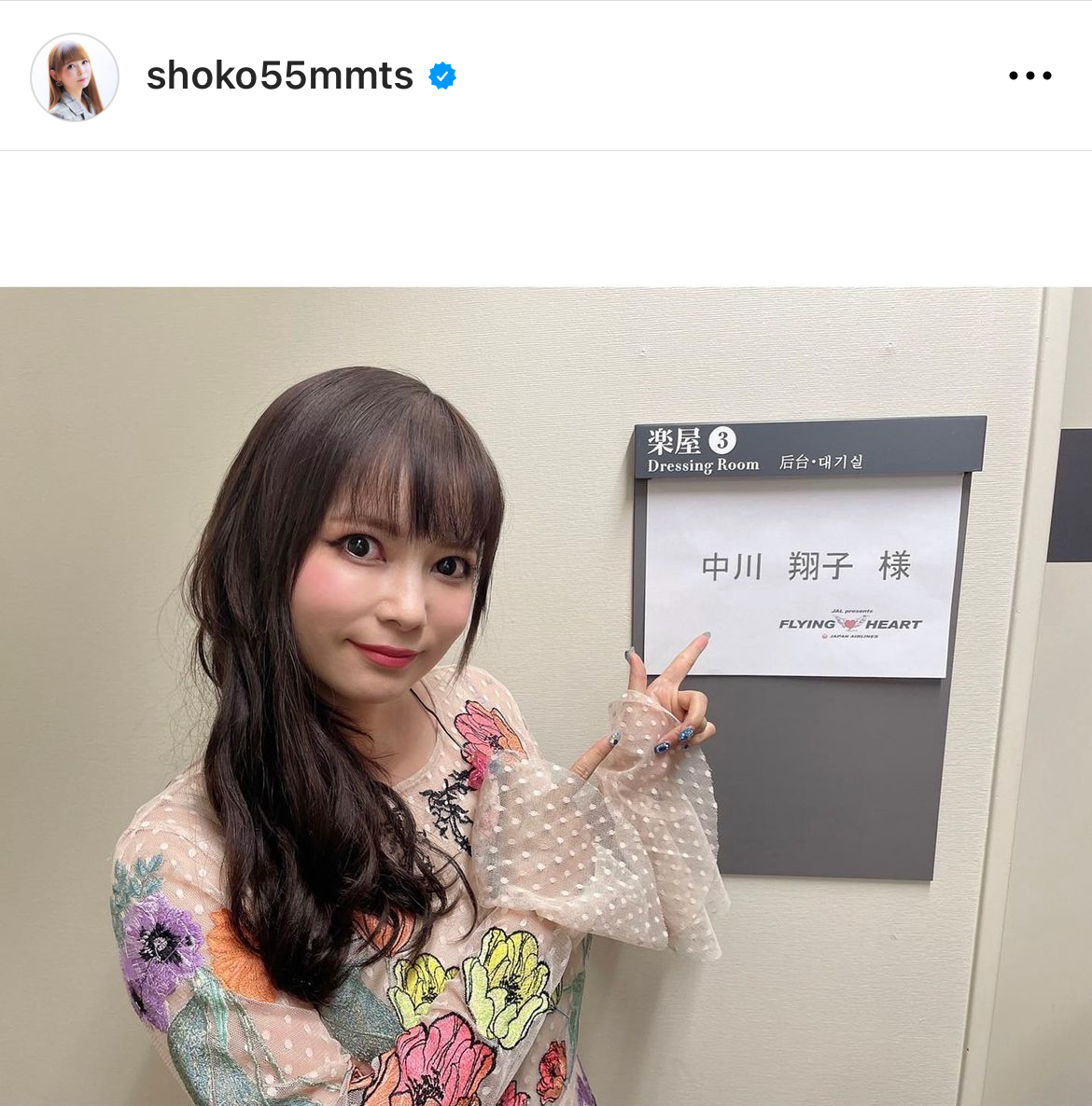 中川翔子のインスタグラムから