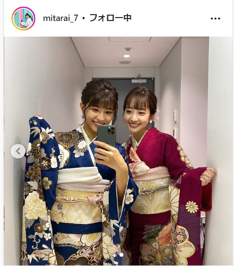 御手洗菜々アナの公式インスタグラムから