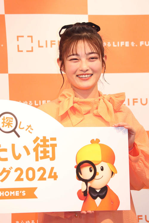 「2024年LIFULL HOME’S　住みたい街ランキング」発表会に出席した井上咲楽（撮影・加藤理沙）