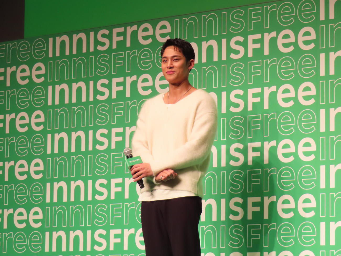 「INNISFREE」のPR発表会に出席したSEVENTEENのMINGYU