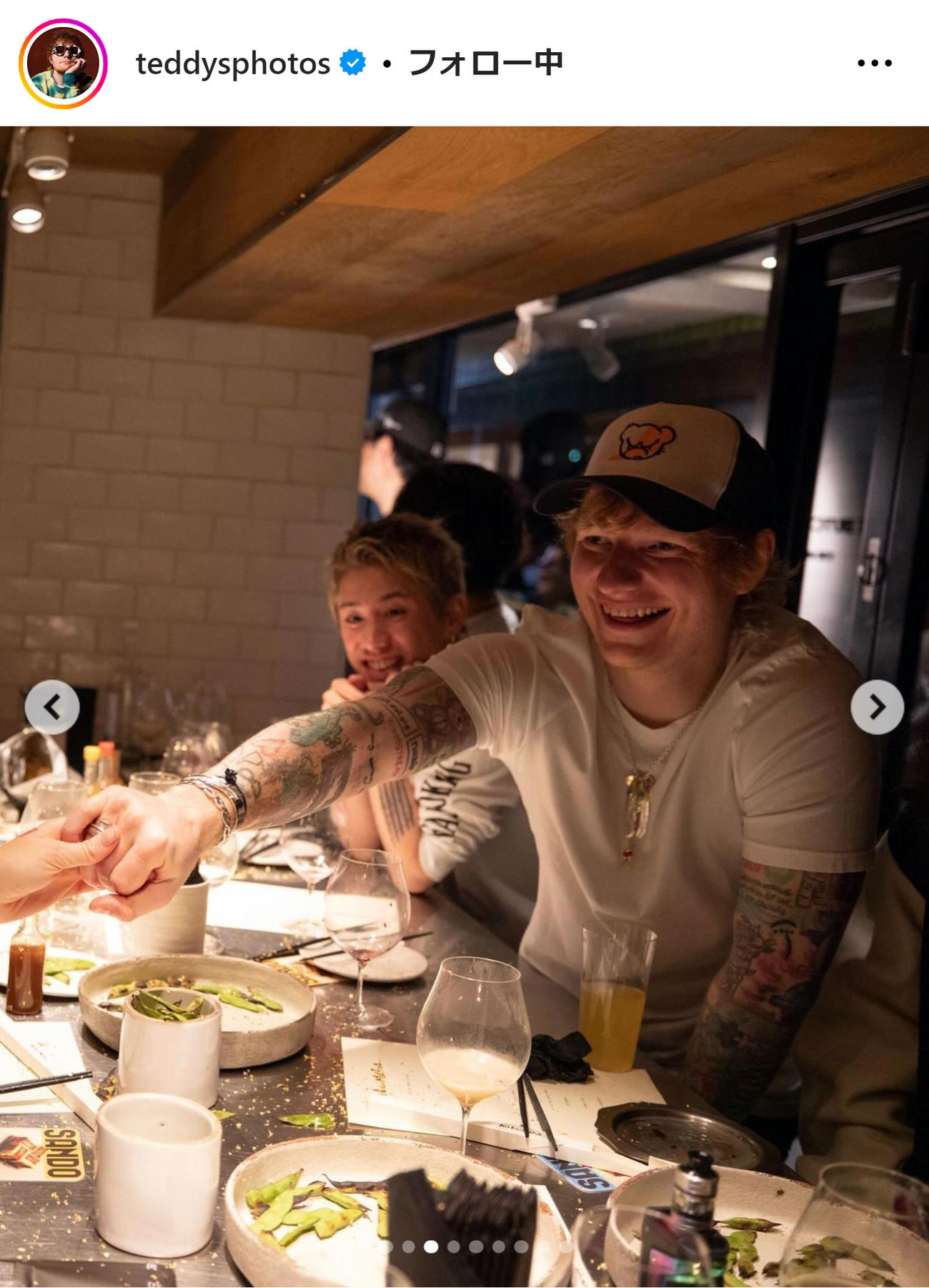 エド・シーランのインスタグラムから