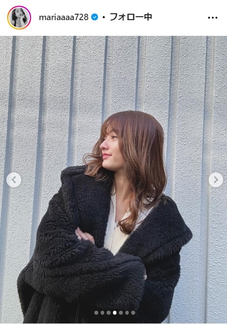 谷まりあの公式インスタグラムから