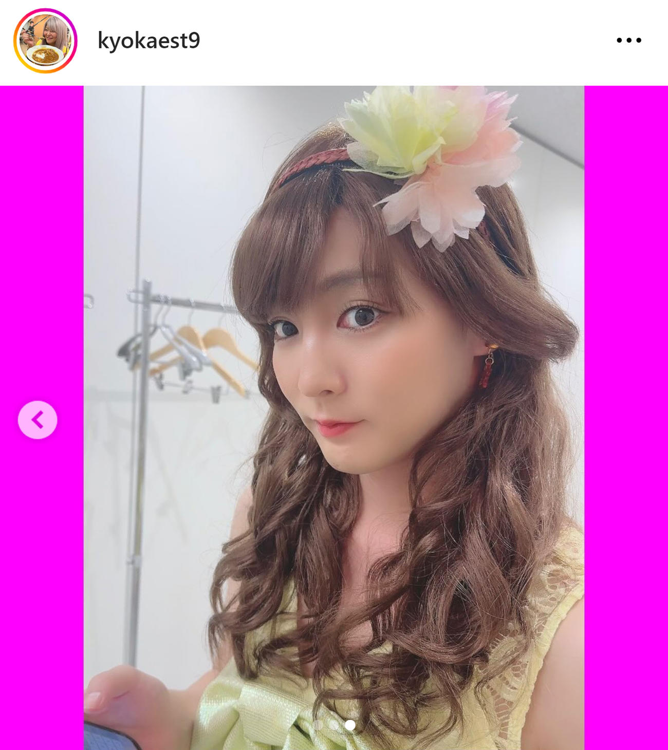 きょんちぃのインスタグラムから