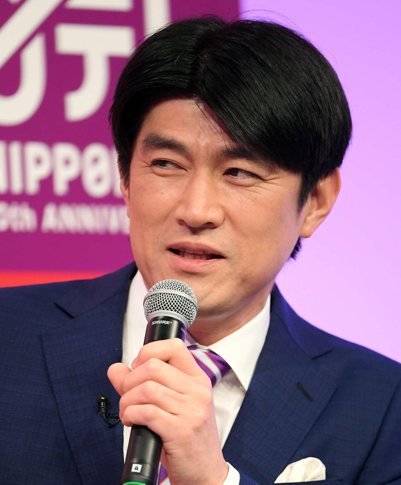 23年3月、イベントに登場した日本テレビ藤井貴彦アナウンサー