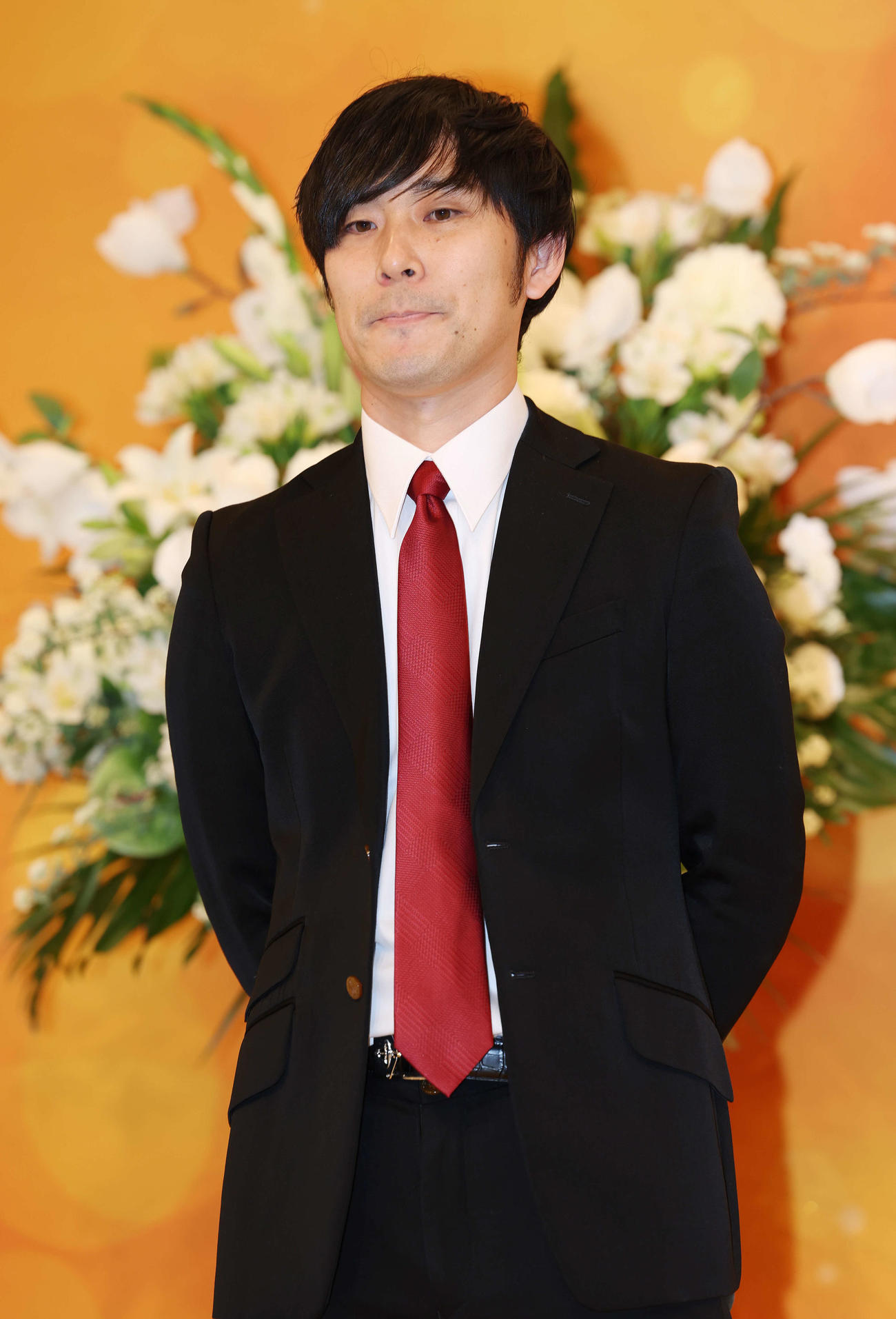 25年度前期NHK連続テレビ小説「あんぱん」ヒロイン発表会見に登壇した制作統括の倉崎憲チーフプロデューサー（撮影・宮地輝）