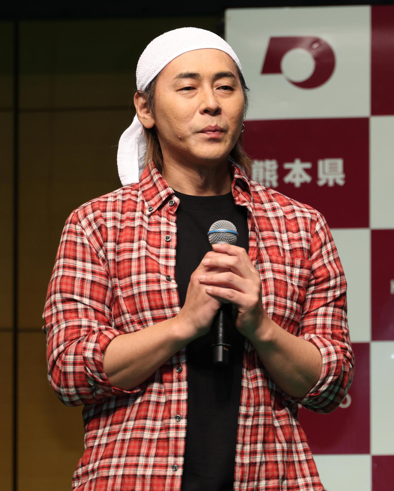 熊本県のいいところをPRするヒロシ（撮影・中島郁夫）
