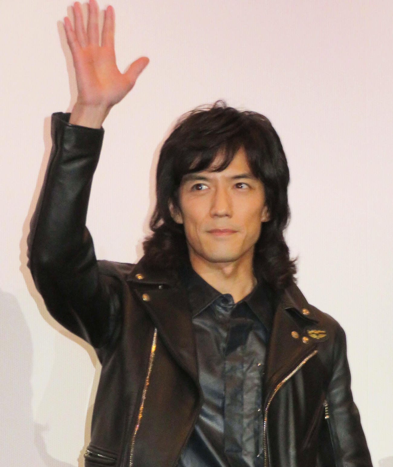 映画「仮面ライダー555 20th　パラダイス・リゲインド」初日舞台あいさつに登壇した半田健人（撮影・村上幸将）