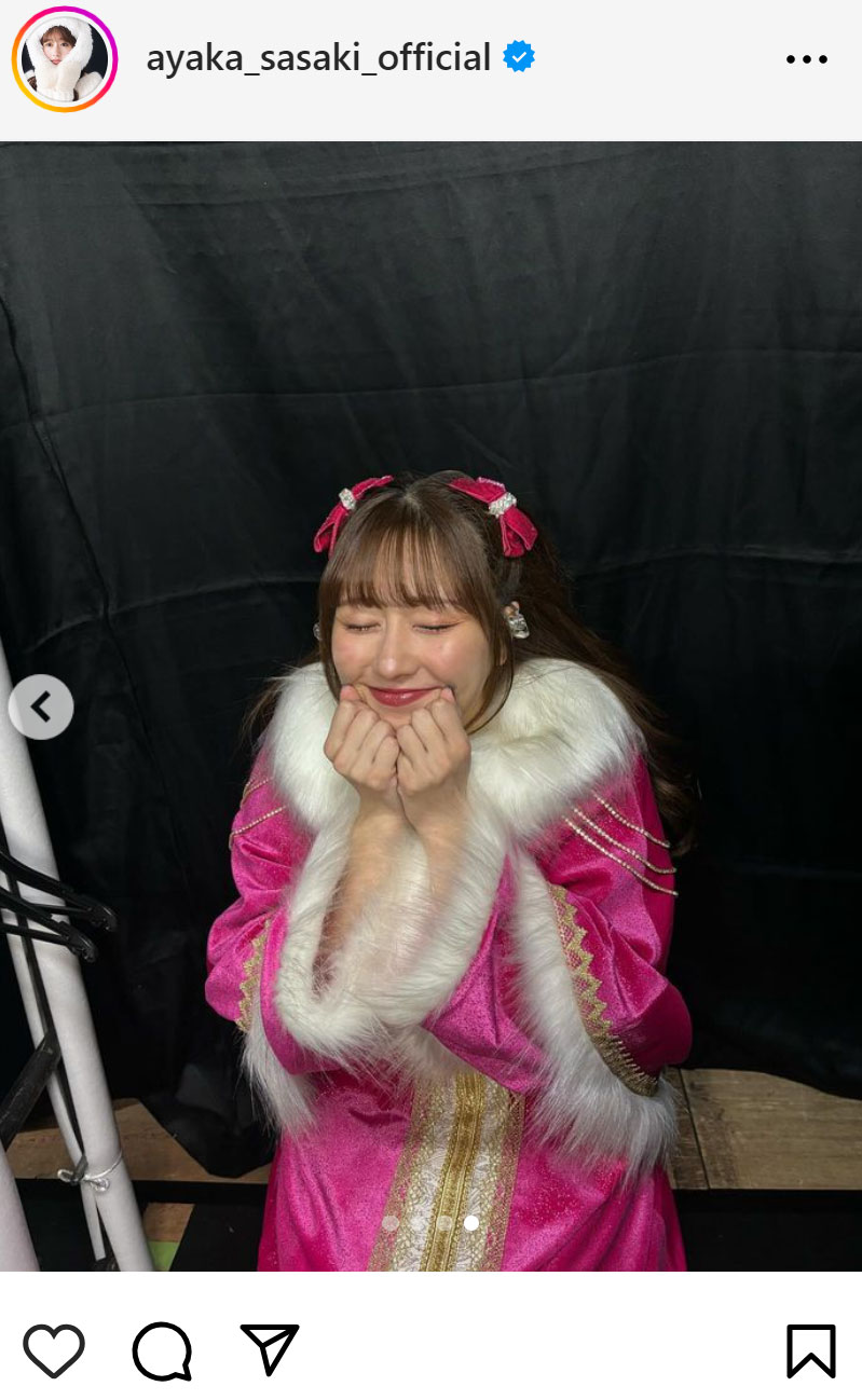 佐々木彩夏のインスタグラムから