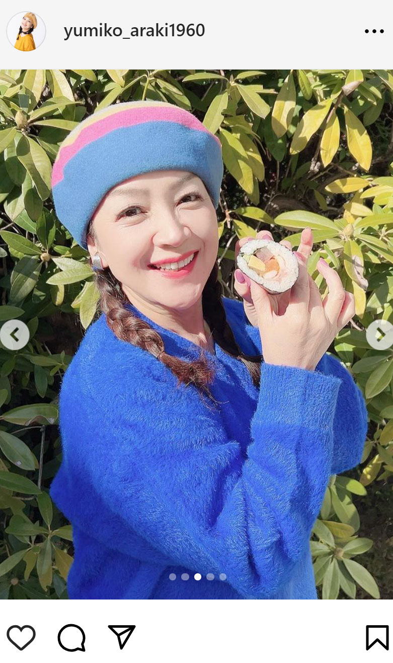 荒木由美子のインスタグラムから