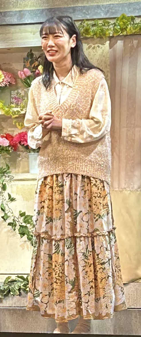 舞台「最高の家出」（24日まで）の公開ゲネプロに出席した、ももいろクローバーZの高城れに（撮影・松尾幸之介）