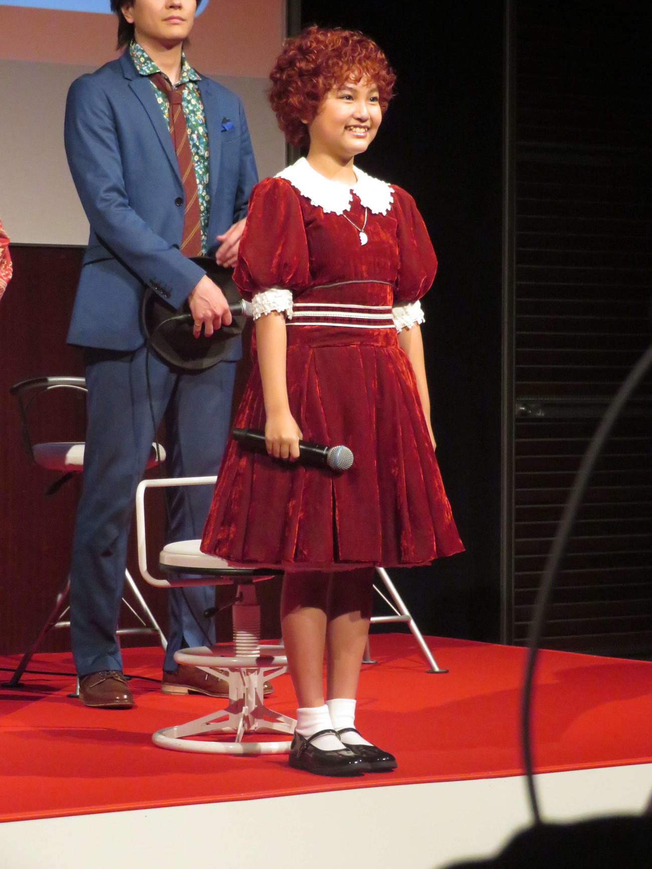「アニー」制作発表会見に登壇したアニー役の絢田祐生さん