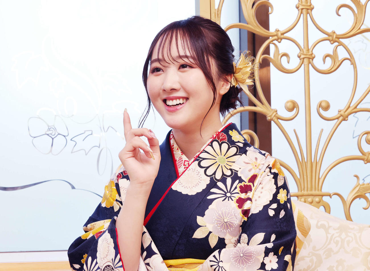 記者の質問に答える本田望結（23年12月撮影）