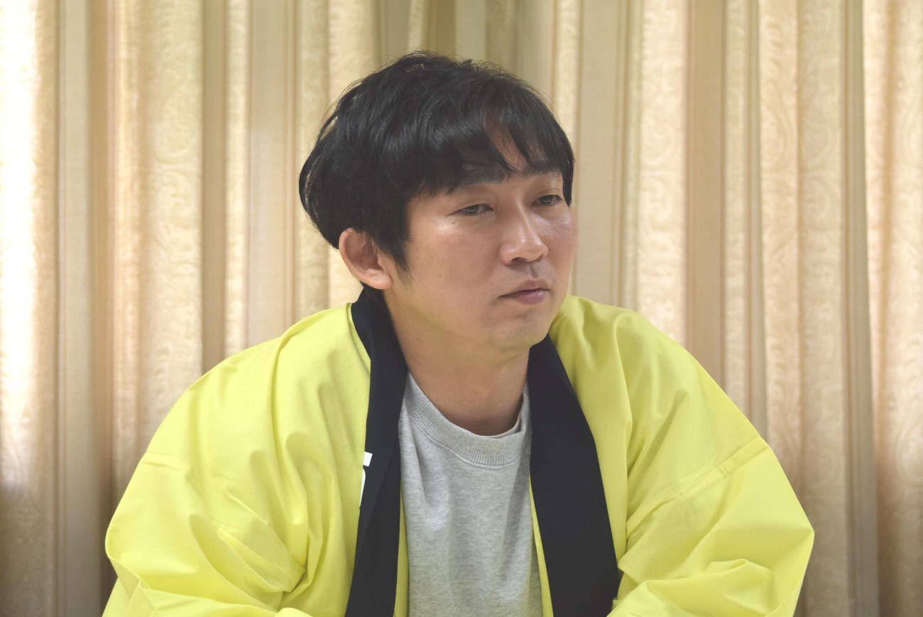 「ワラウオオサカ」開催に向け意気込みを語ったNON STYLE石田明（撮影・阪口孝志）