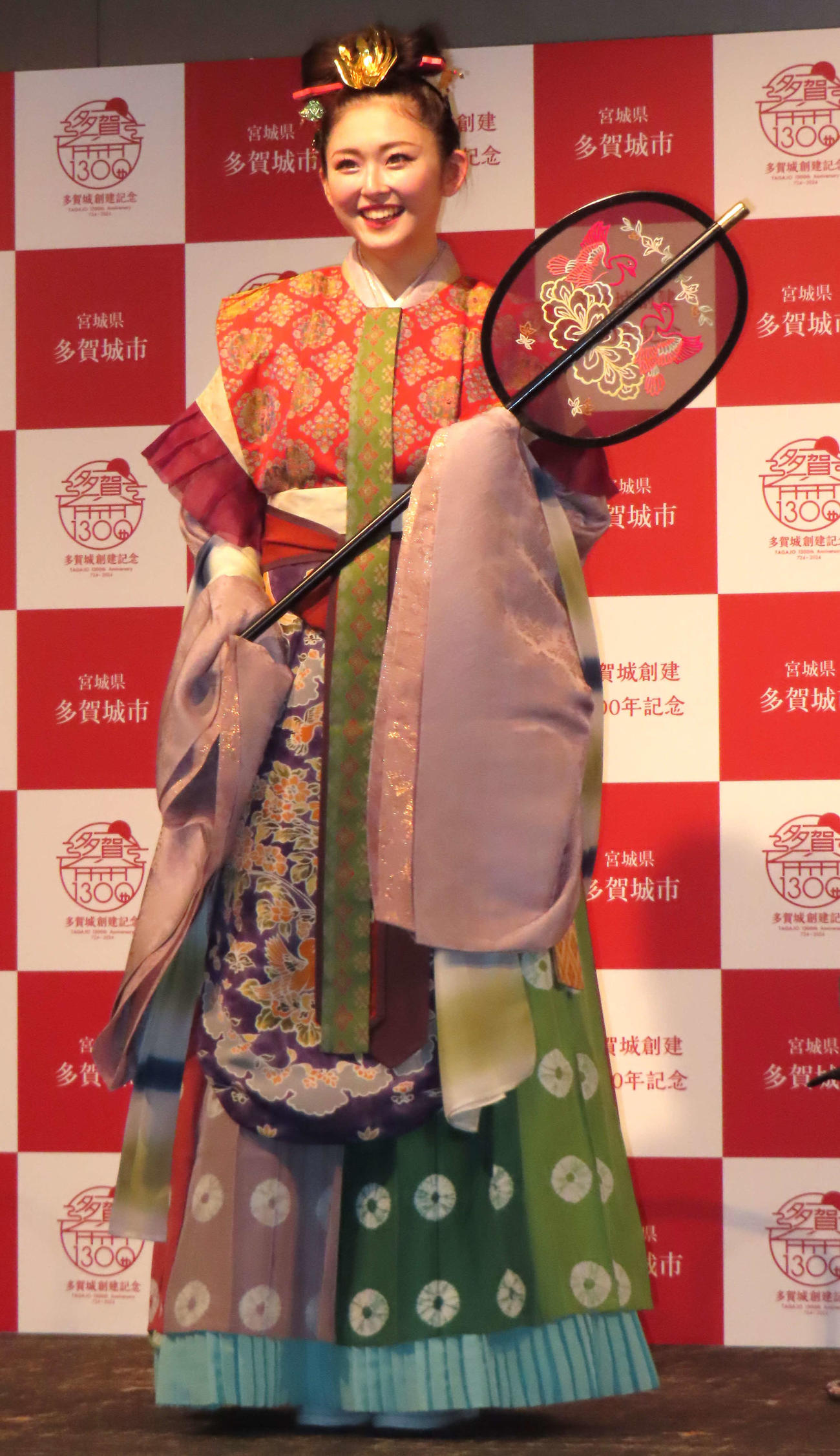 「多賀城創建千三百年祭開幕式」記者発表会に登壇したゆうちゃみ