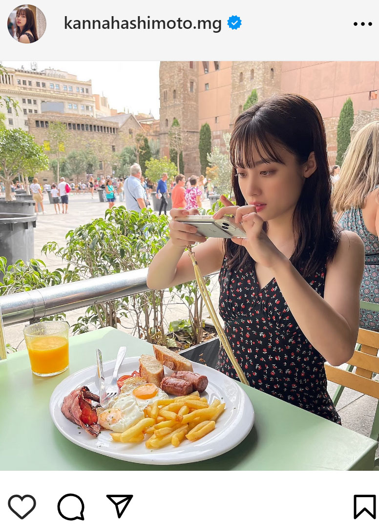橋本環奈のマネジャーのインスタグラムから