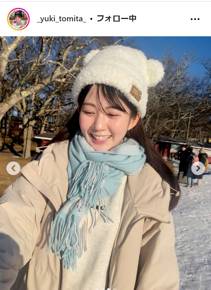 テレビ東京冨田有紀アナのインスタグラムから