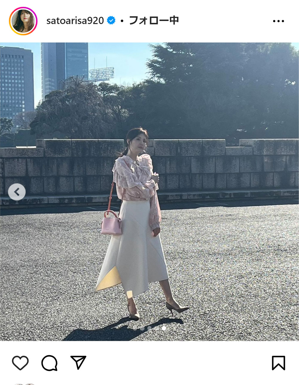 佐藤ありさのインスタグラムから