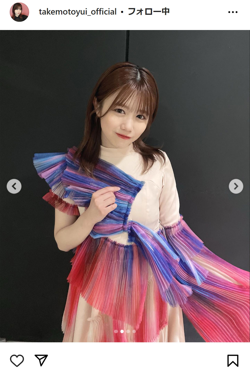 櫻坂46武元唯衣のインスタグラムから