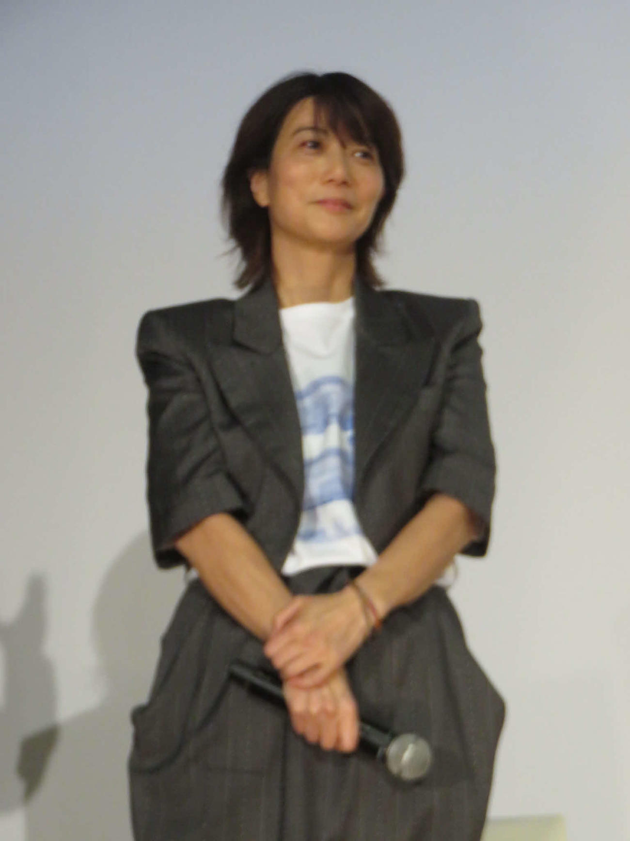 映画「一月の声に歓びを刻め」の舞台あいさつに出席した三島有紀子監督