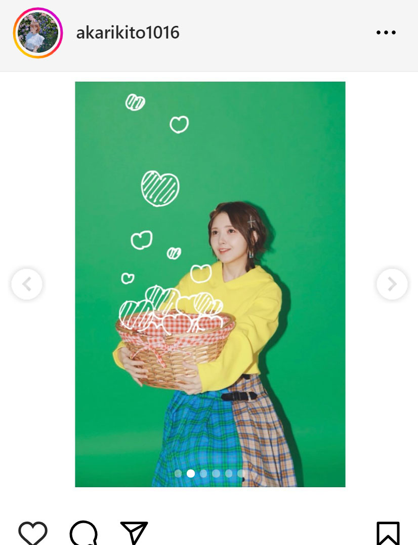 鬼頭明里のインスタグラムから