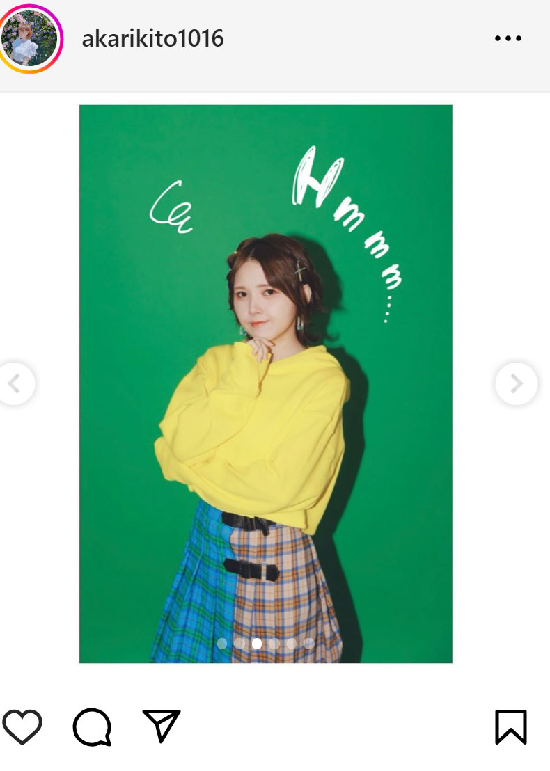 鬼頭明里のインスタグラムから