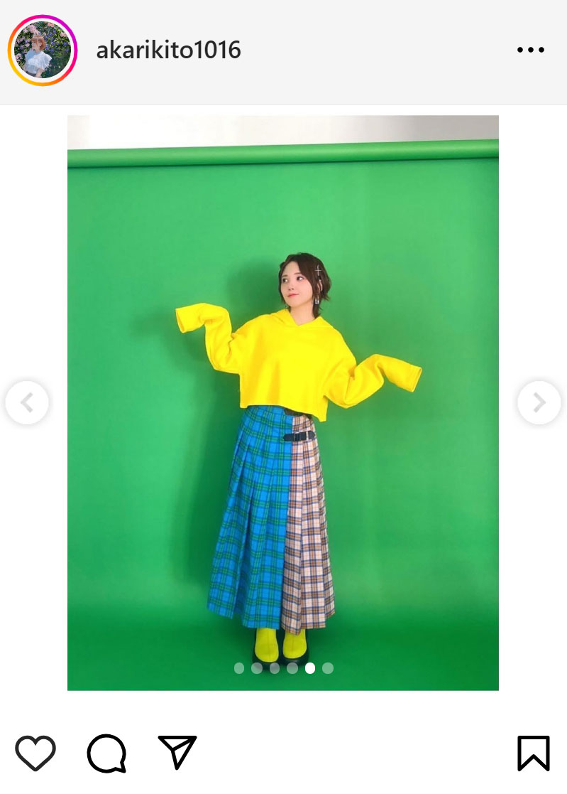 鬼頭明里のインスタグラムから