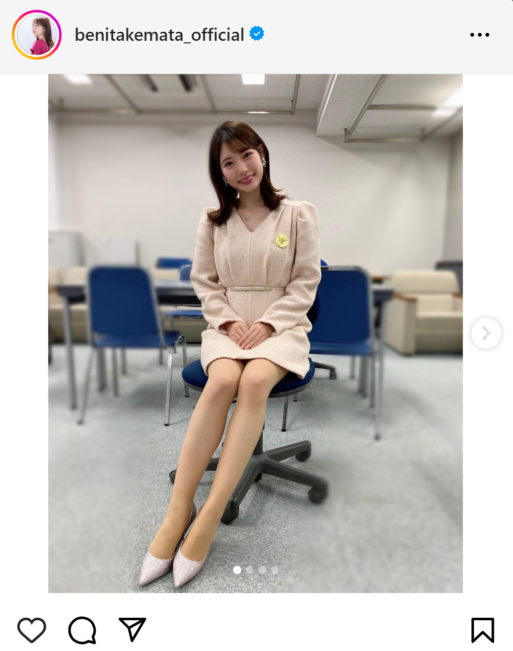 竹俣紅アナのインスタグラムから