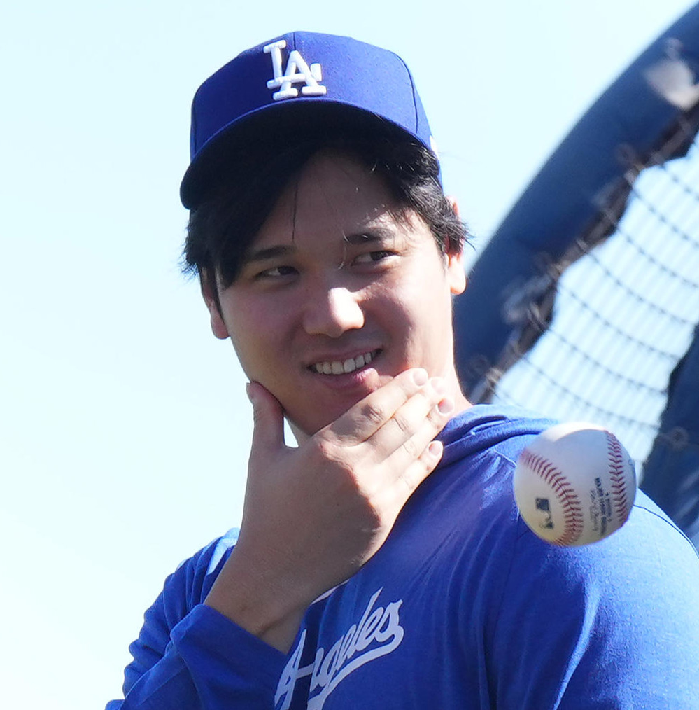 ドジャース大谷翔平（2024年2月11日撮影）