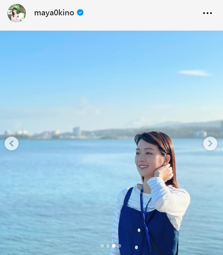 紀真耶アナのインスタグラムから