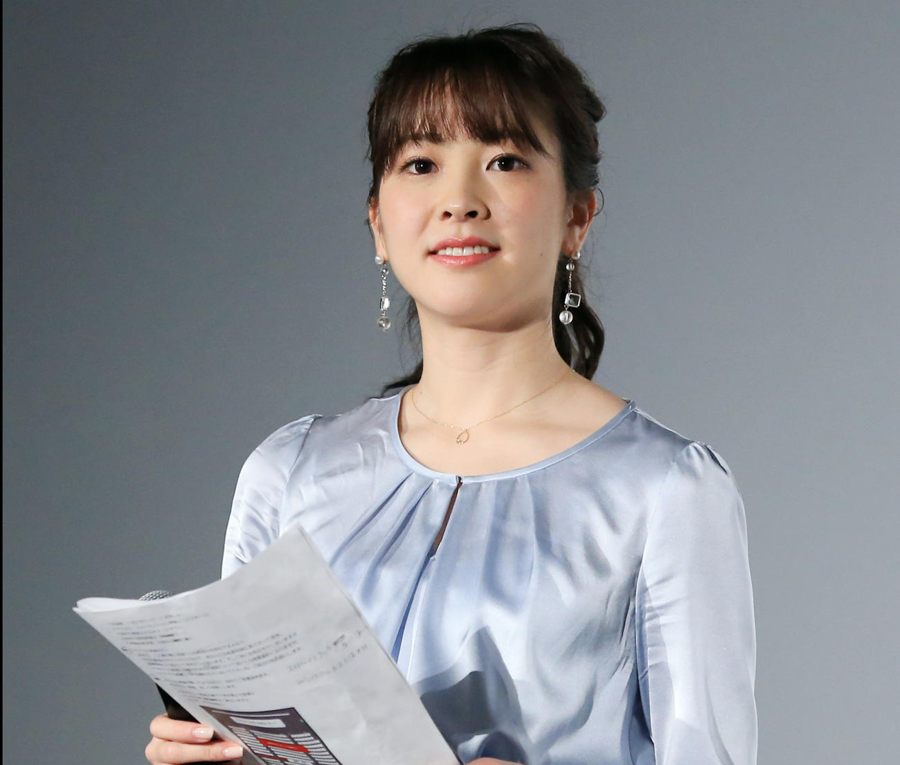 フジテレビ三上真奈アナウンサー（2019年２月撮影）