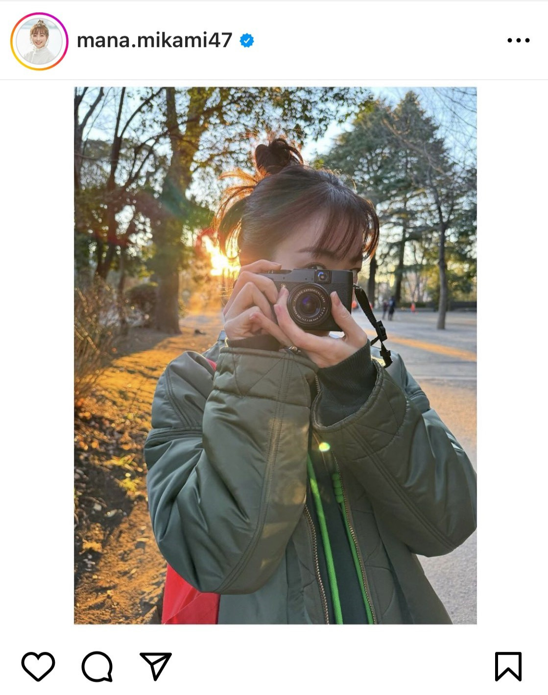 三上真奈アナのインスタグラムから