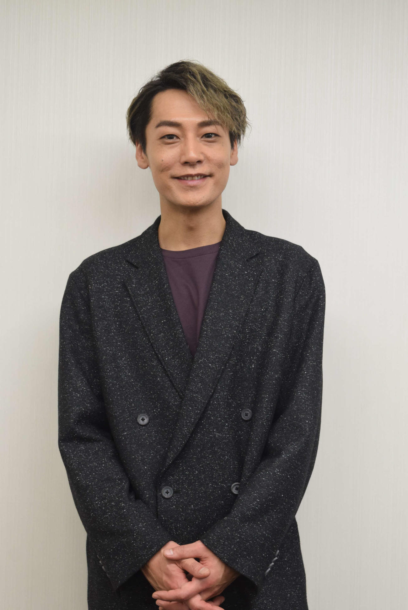 舞台への意気込みを語った福士誠治（撮影・阪口孝志）