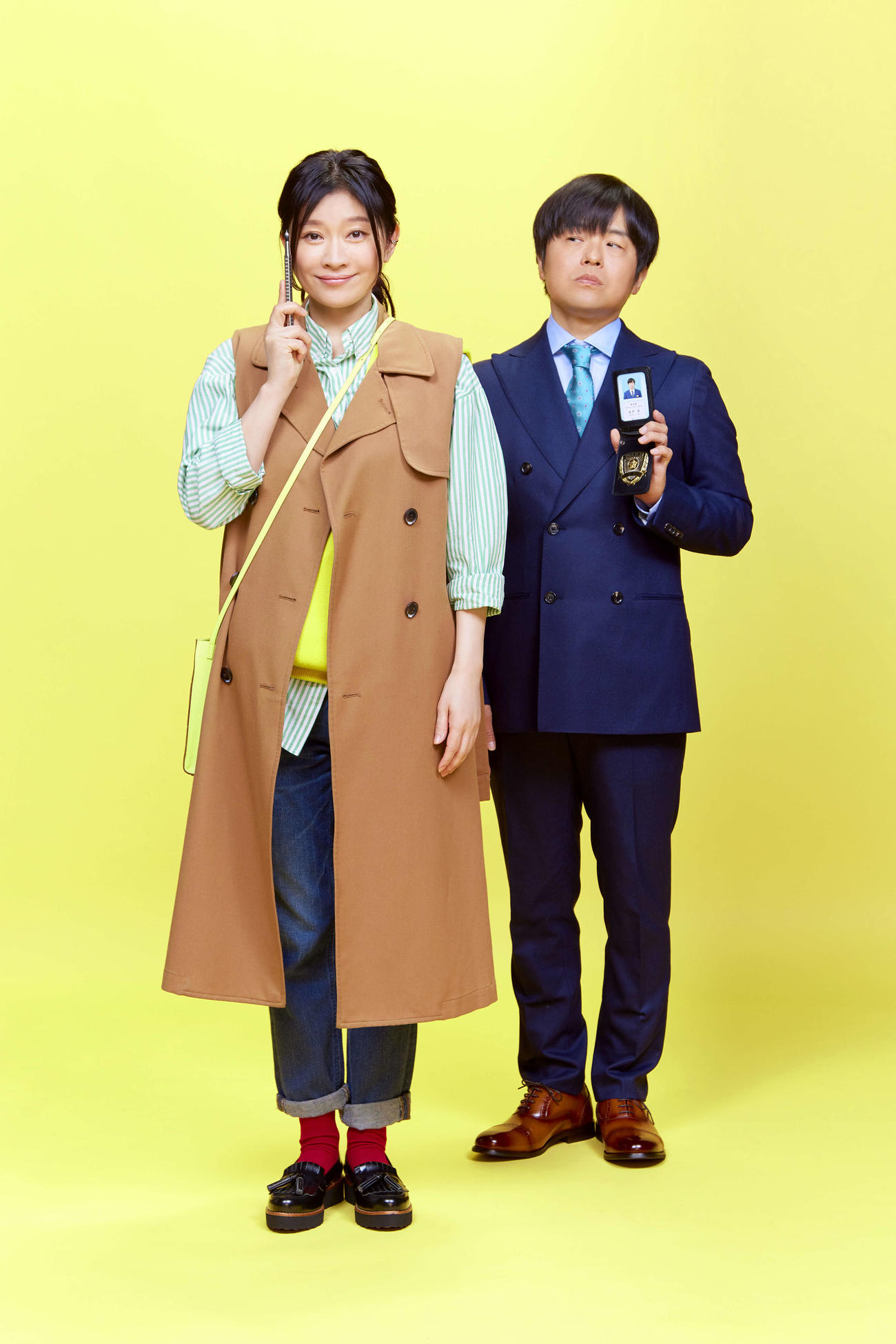 フジテレビ系「イップス」でダブル主演を務める篠原涼子とバカリズム