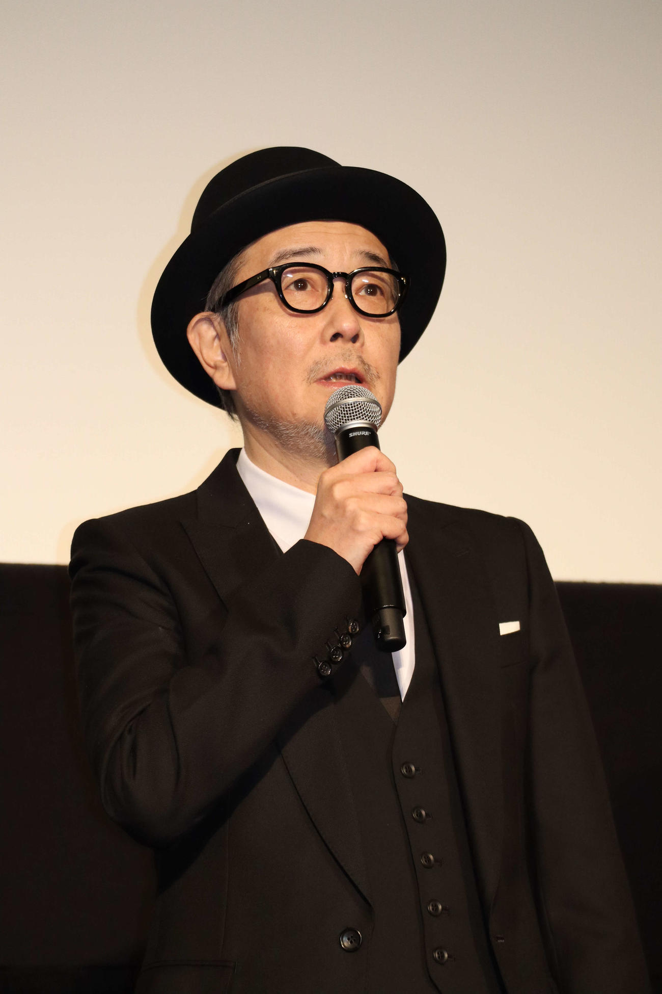 映画「コットンテール」の先行上映舞台あいさつに出席したリリー・フランキー