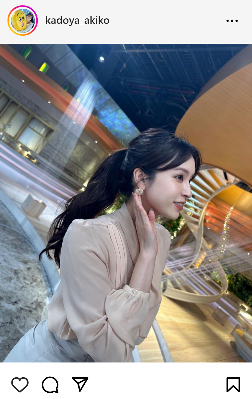 角谷暁子アナのインスタグラムから