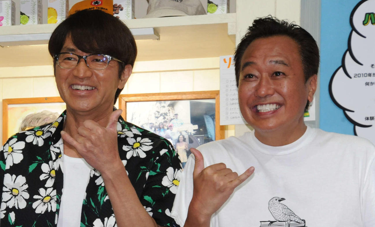 さまぁ～ずの大竹一樹、三村マサカズ（2022年7月撮影）