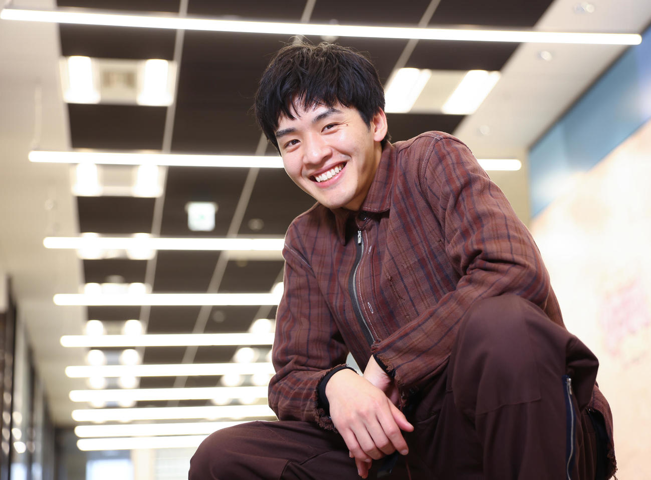 映画「あとがき」で主演を務める猪征大。好青年で気さくで人当たりの良いさわやかな笑顔がとても印象的でした（撮影・垰建太）