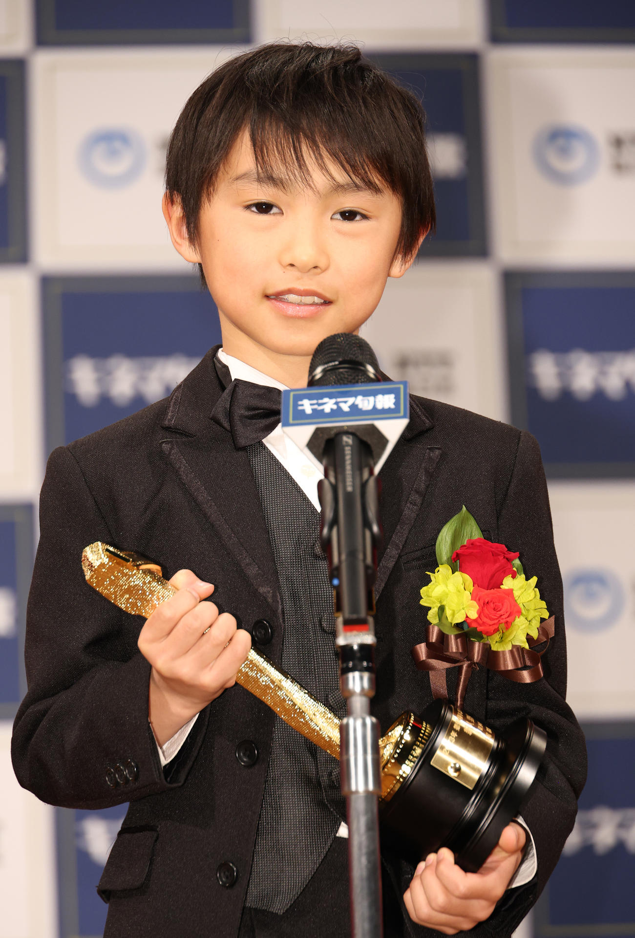 2023年第97回キネマ旬報ベスト・テン新人男優賞を受賞した塚尾桜雅（撮影・中島郁夫）
