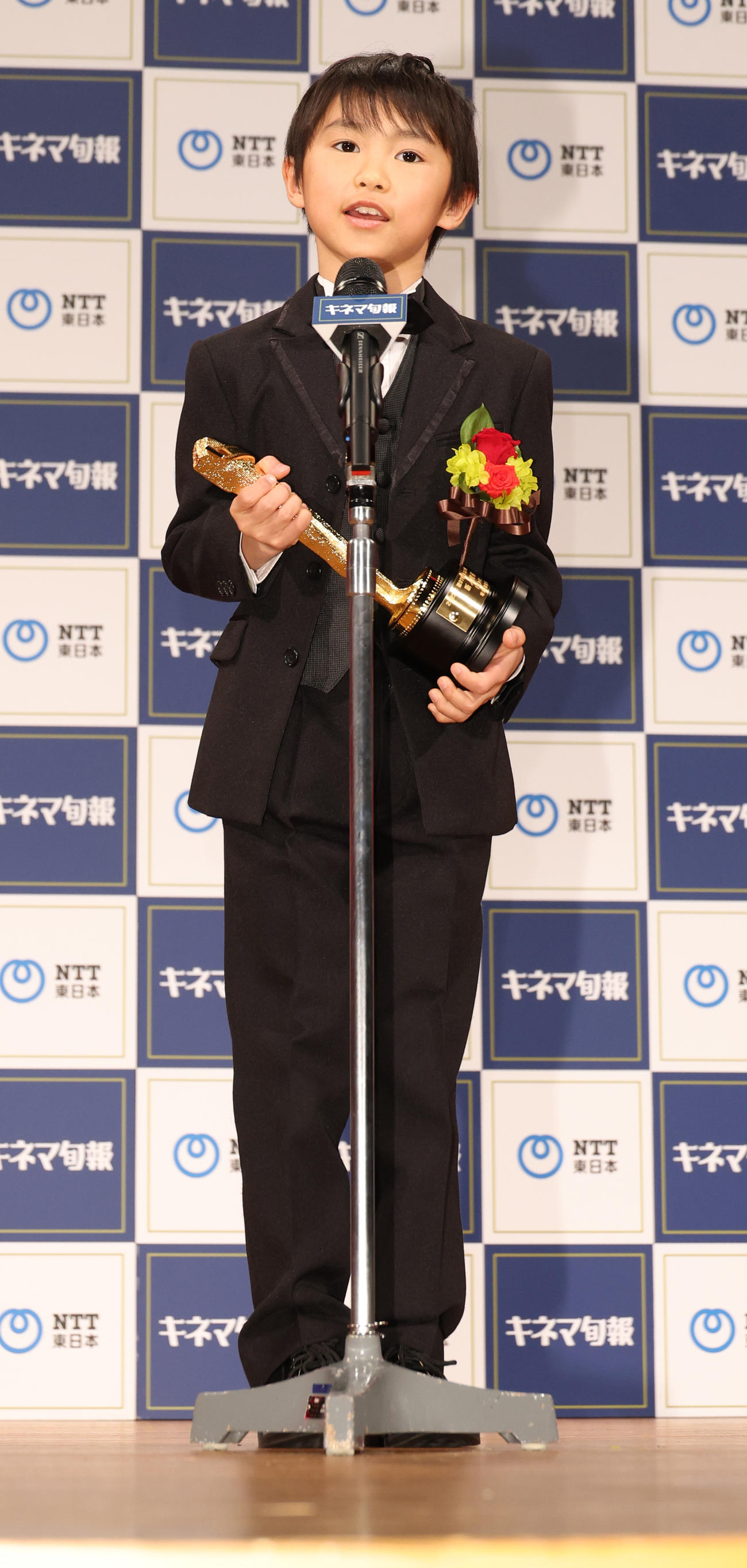 2023年第97回キネマ旬報ベスト・テン新人男優賞を受賞した塚尾桜雅（撮影・中島郁夫）