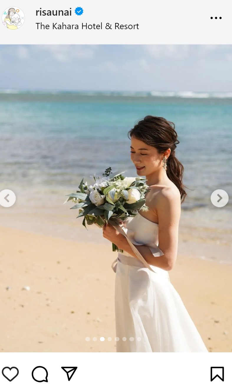 宇内梨沙アナのインスタグラムから