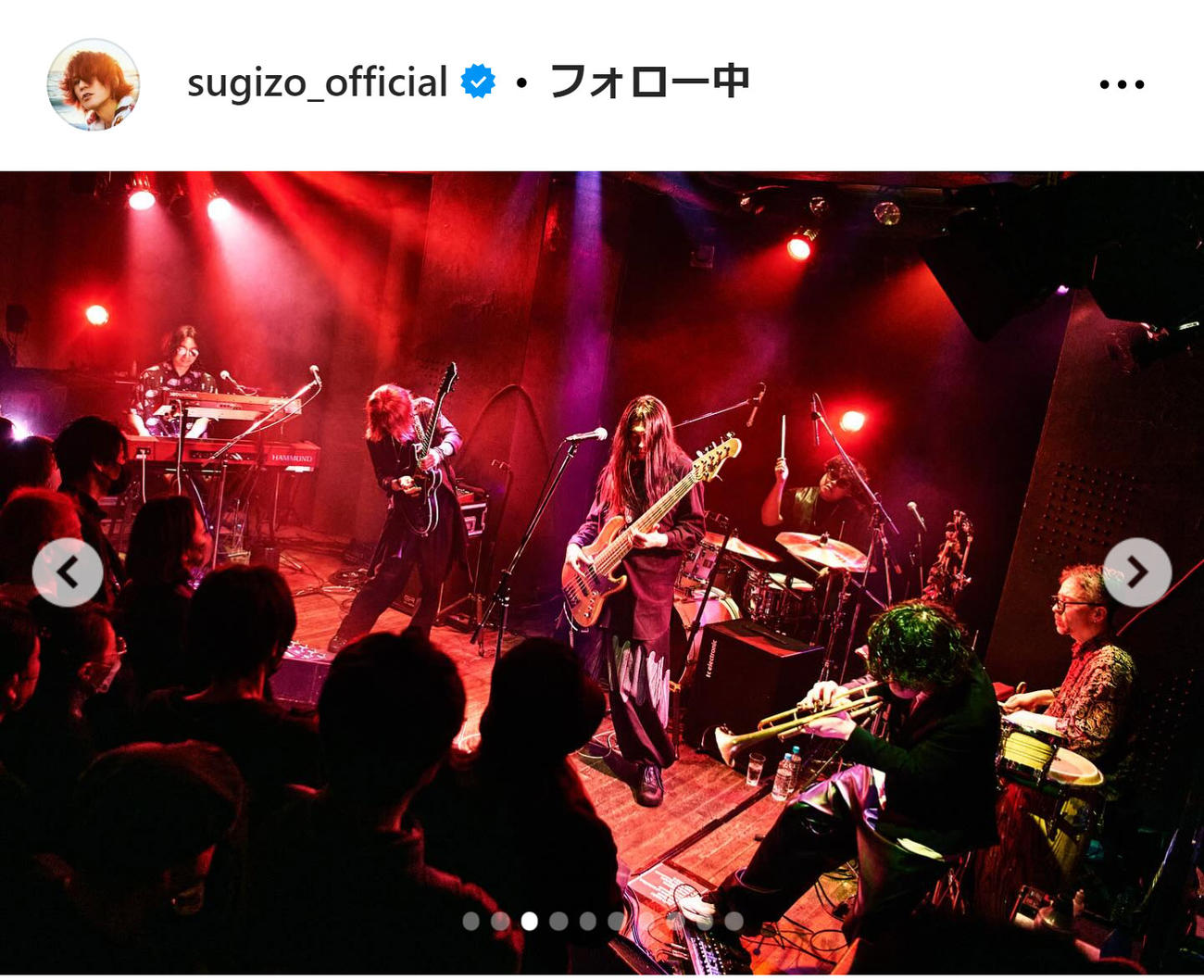 SUGIZOのインスタグラムから