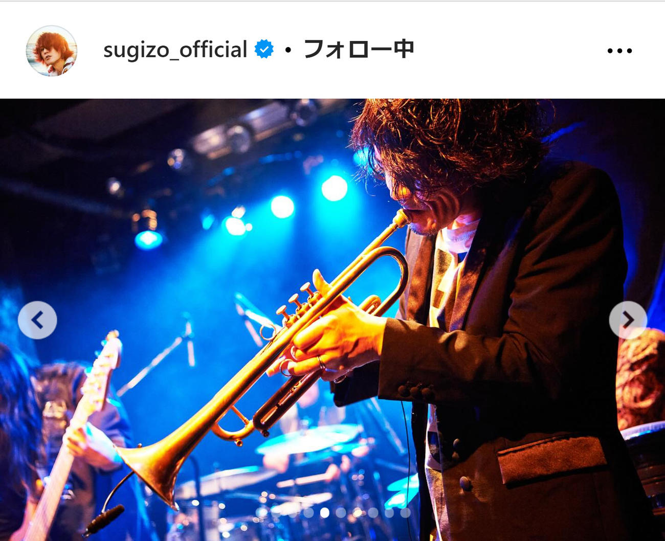 SUGIZOのインスタグラムから