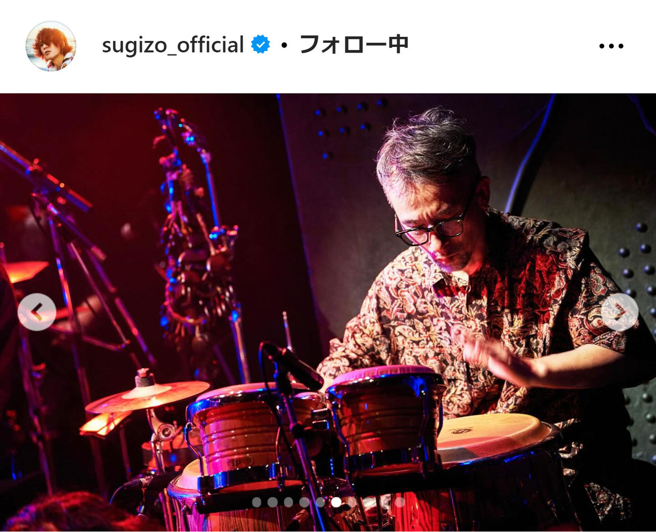 SUGIZOのインスタグラムから