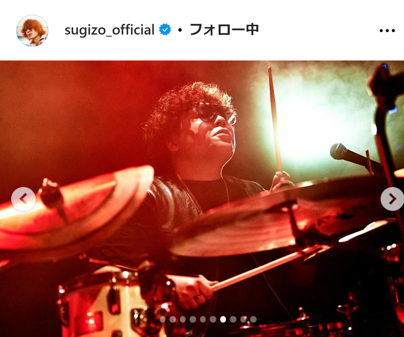 SUGIZOのインスタグラムから
