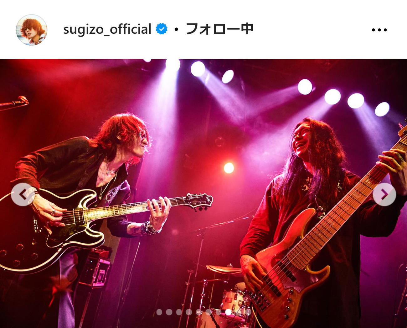 SUGIZOのインスタグラムから