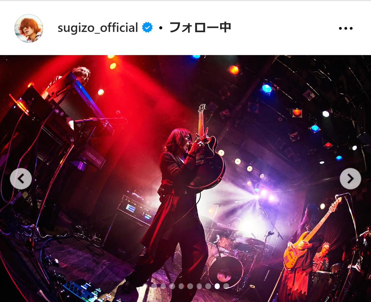 SUGIZOのインスタグラムから